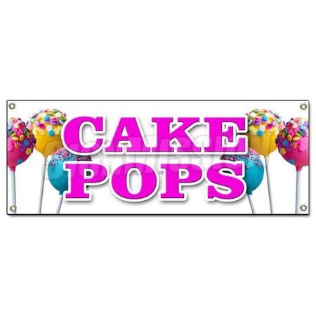 Signmission CAKE POPS BANNER SIGN on a stick gifts holiday homemade snack fresh B-Cake Pops
